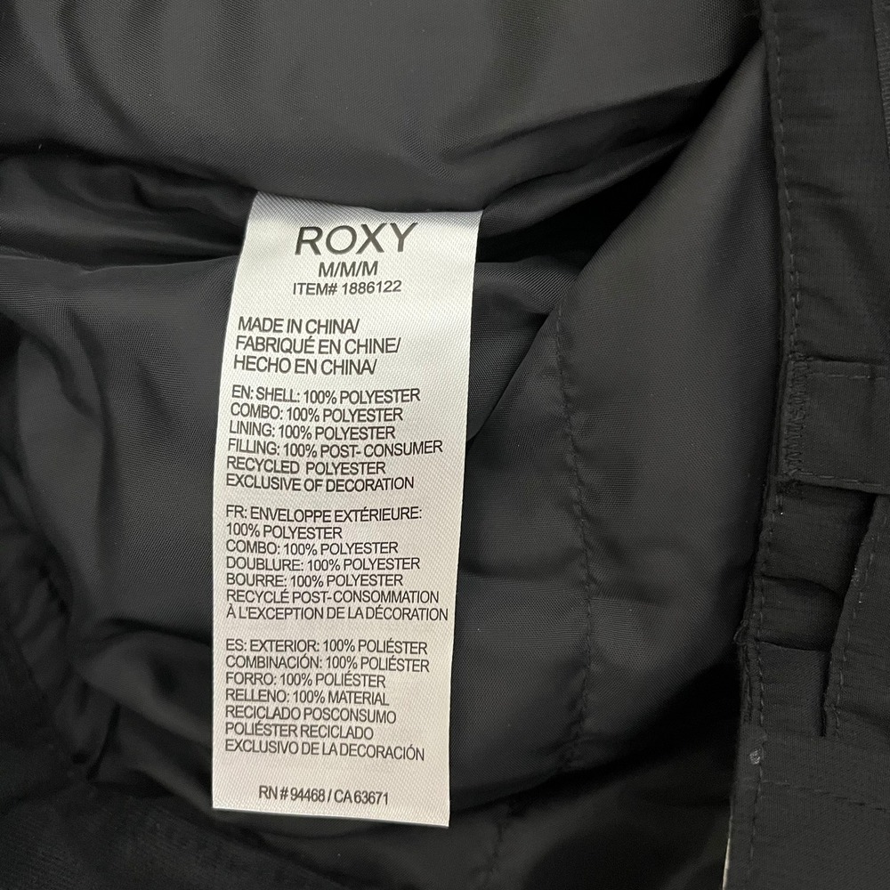 Roxy DryFlight 10K/3K Black Insulated Snowboard Ski Pants Womens Medium 1886122 - Picture 9 of 14